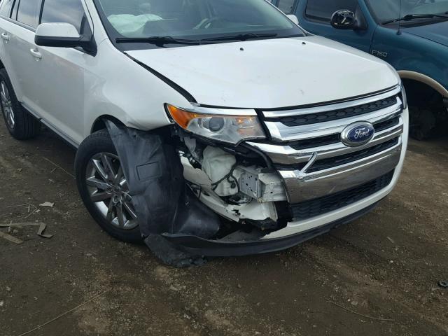 2FMDK3JC3DBC11411 - 2013 FORD EDGE SEL WHITE photo 9