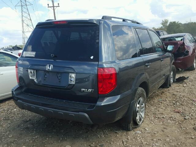 5FNYF186X5B044418 - 2005 HONDA PILOT EXL GREEN photo 4