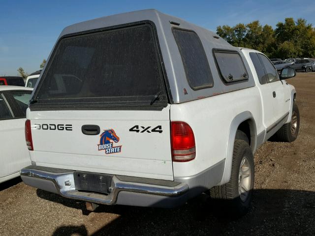 1B7GG22N81S227005 - 2001 DODGE DAKOTA WHITE photo 4