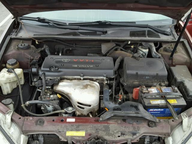 4T1BE32K54U353533 - 2004 TOYOTA CAMRY LE RED photo 7