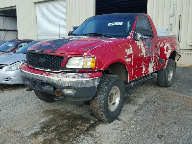 1FTRF08L5XKA55496 - 1999 FORD F150 RED photo 2