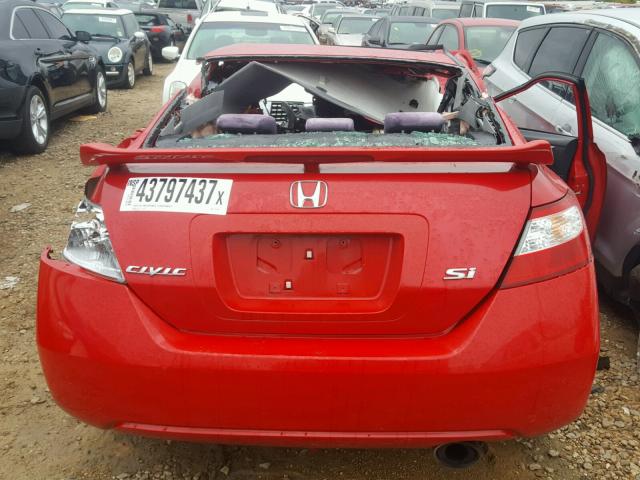 2HGFG21508H701349 - 2008 HONDA CIVIC SI RED photo 10