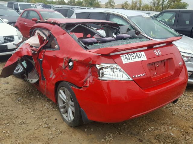 2HGFG21508H701349 - 2008 HONDA CIVIC SI RED photo 3