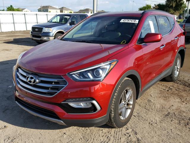 5XYZU3LB1HG389487 - 2017 HYUNDAI SANTA FE S RED photo 2