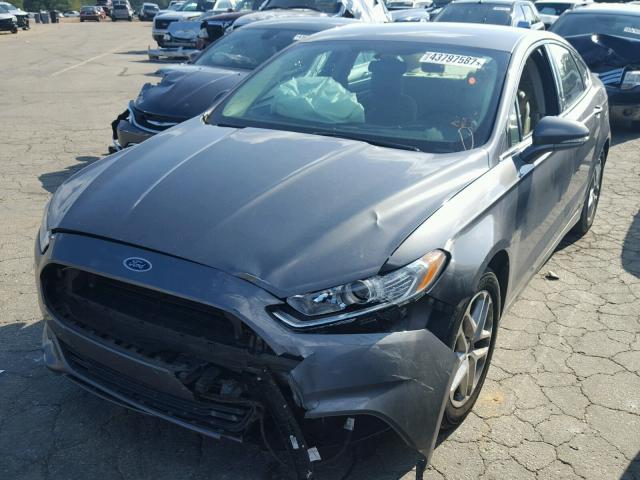 1FA6P0H7XE5389401 - 2014 FORD FUSION SE GRAY photo 2