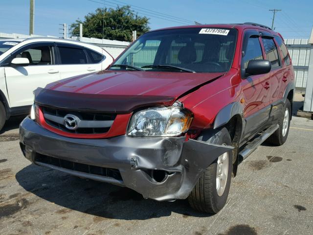 4F2CZ061X4KM06171 - 2004 MAZDA TRIBUTE ES 勃艮第红 照片 2
