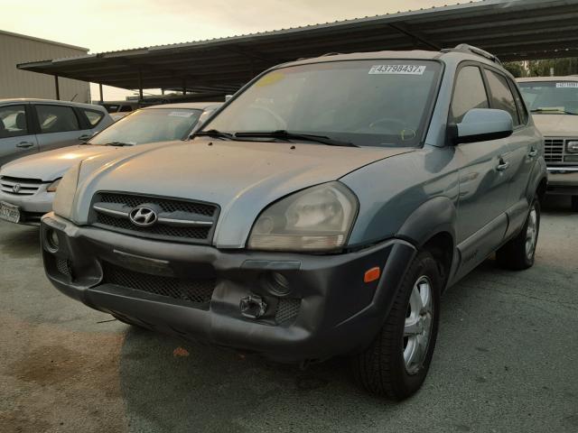 KM8JN72D75U141657 - 2005 HYUNDAI TUCSON GLS TEAL photo 2