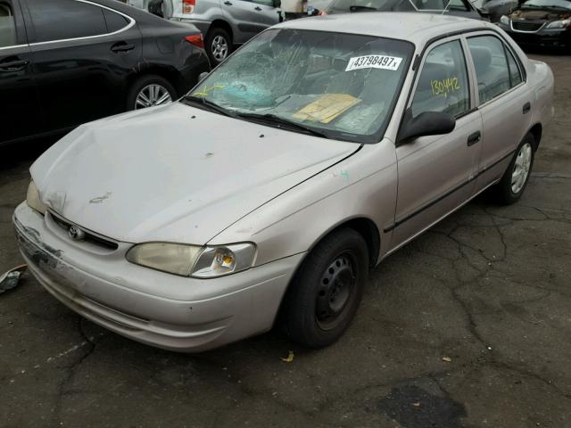 1NXBR12E3YZ346993 - 2000 TOYOTA COROLLA VE BEIGE photo 2