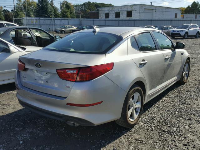 KNAGM4A75F5556495 - 2015 KIA OPTIMA LX SILVER photo 4