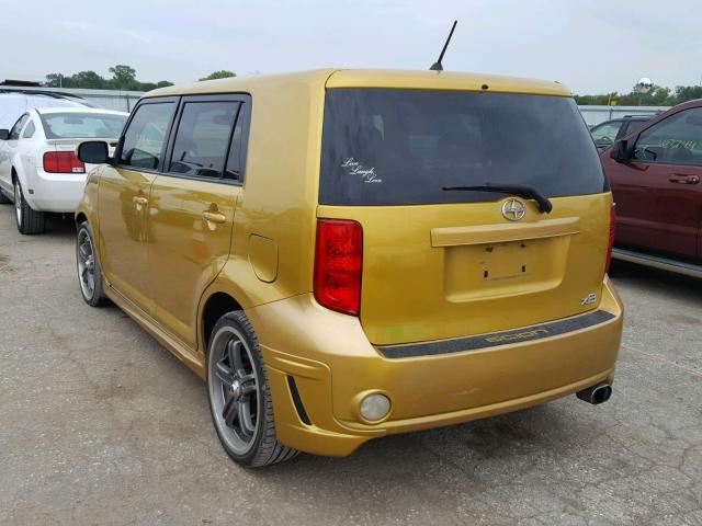 JTLKE50E081057246 - 2008 TOYOTA SCION XB ოქროსფერი ფოტო 3