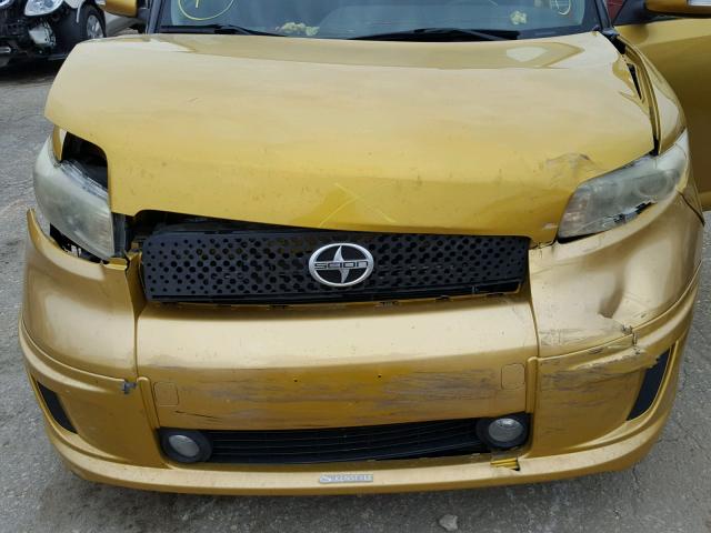 JTLKE50E081057246 - 2008 TOYOTA SCION XB ოქროსფერი ფოტო 7