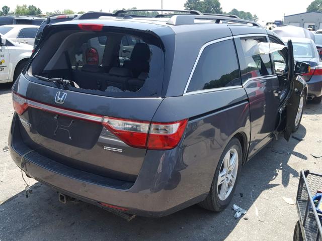 5FNRL5H95DB001635 - 2013 HONDA ODYSSEY TO GRAY photo 4