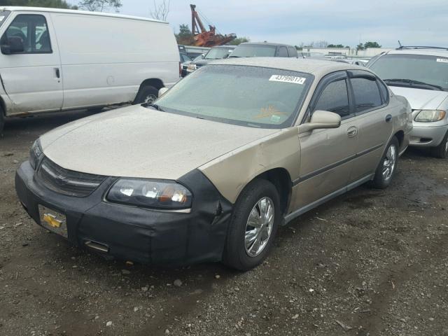 2G1WF55E819362846 - 2001 CHEVROLET IMPALA TAN photo 2