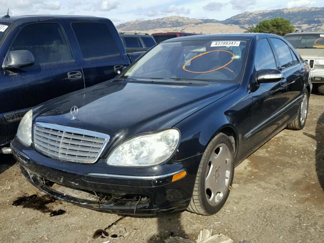 WDBNG76J75A439366 - 2005 MERCEDES-BENZ S 600 BLACK photo 2