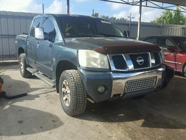 1N6AA07B84N530375 - 2004 NISSAN TITAN BLUE photo 1