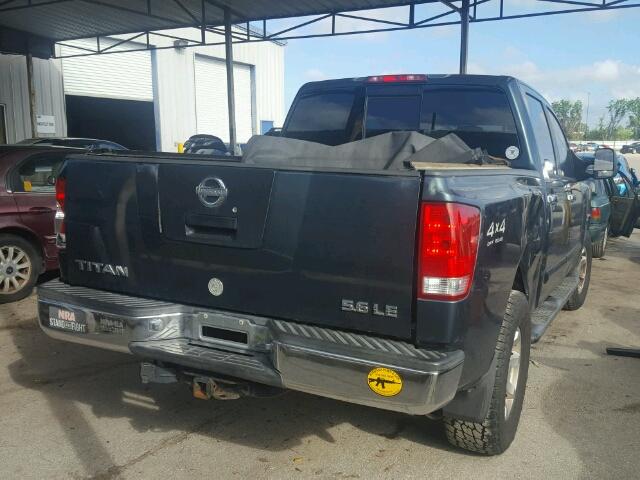 1N6AA07B84N530375 - 2004 NISSAN TITAN BLUE photo 4