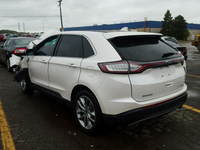 2FMPK4K93HBB42120 - 2017 FORD EDGE WHITE photo 3