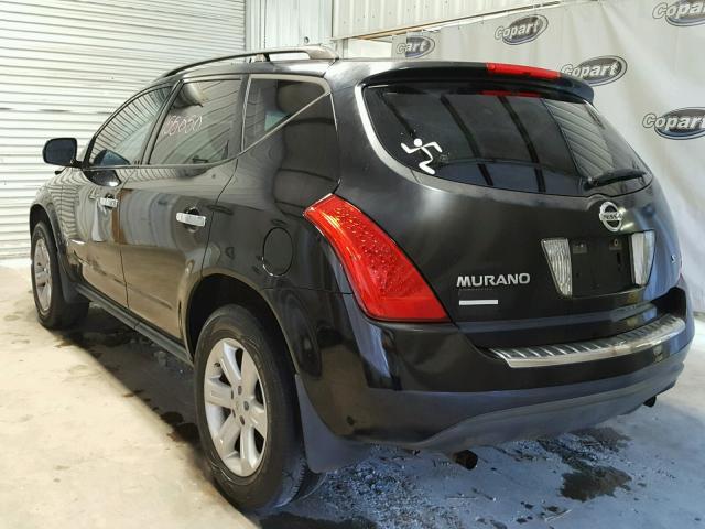 JN8AZ08T17W529168 - 2007 NISSAN MURANO BLACK photo 3