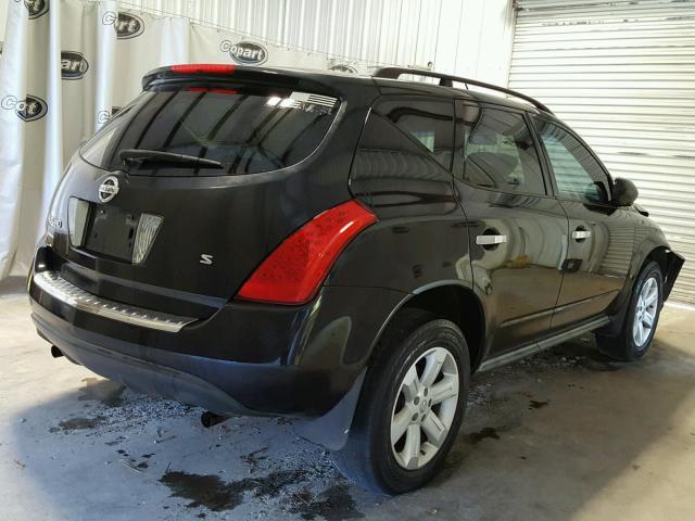 JN8AZ08T17W529168 - 2007 NISSAN MURANO BLACK photo 4