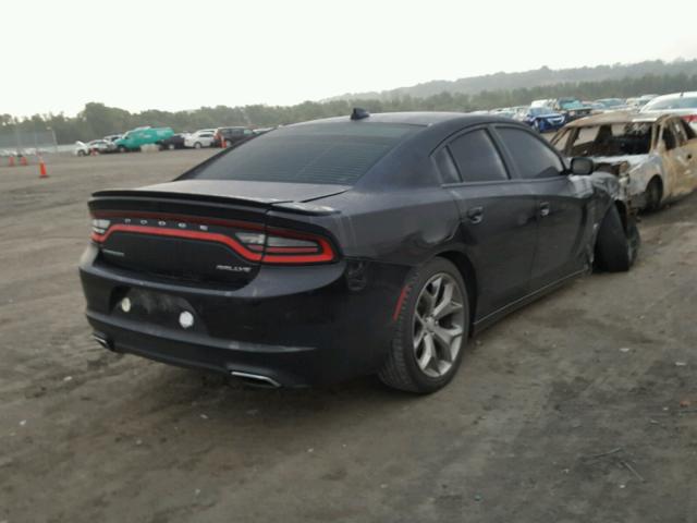 2C3CDXHG8FH896777 - 2015 DODGE CHARGER SX BLACK photo 4