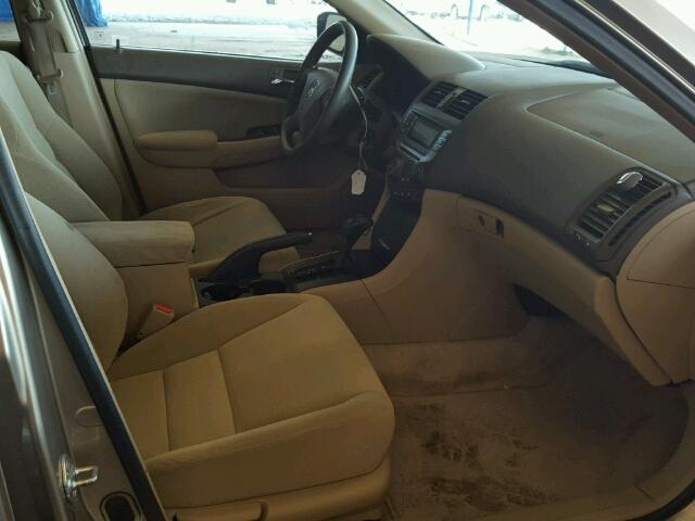 3HGCM564X7G707753 - 2007 HONDA ACCORD LX BEIGE photo 5