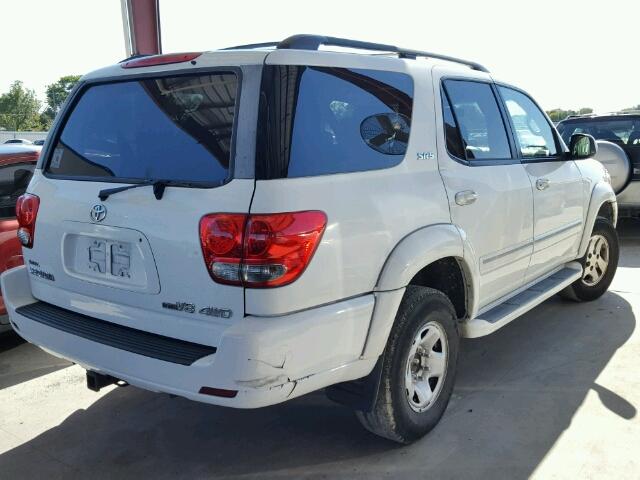 5TDBT44A56S272155 - 2006 TOYOTA SEQUOIA SR WHITE photo 4