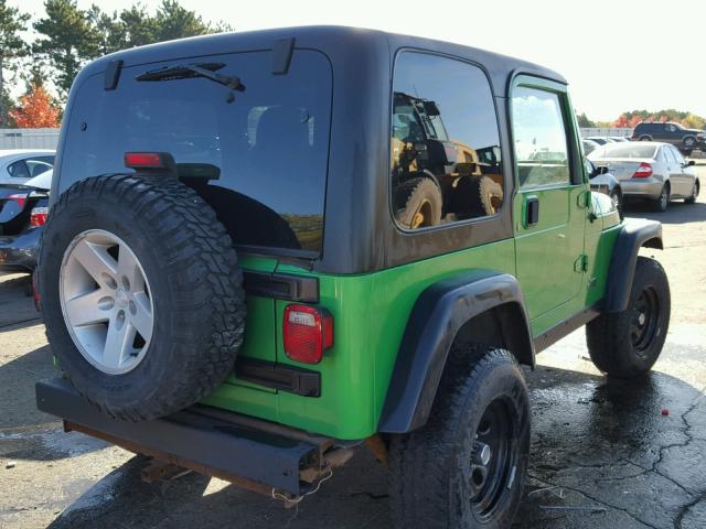 1J4FA69S85P351701 - 2005 JEEP WRANGLER / GREEN photo 4