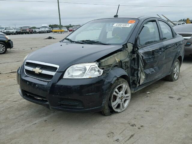 KL1TD5DE0AB112847 - 2010 CHEVROLET AVEO LS BLACK photo 2