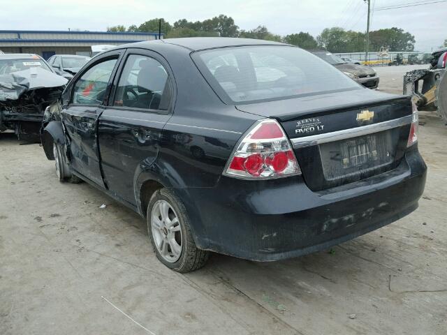KL1TD5DE0AB112847 - 2010 CHEVROLET AVEO LS BLACK photo 3