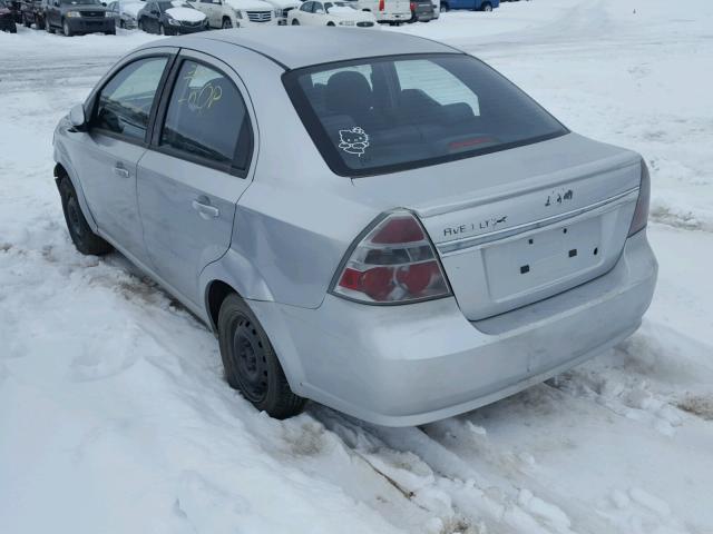 KL1TD5DEXBB193969 - 2011 CHEVROLET AVEO LS 银色 照片 3
