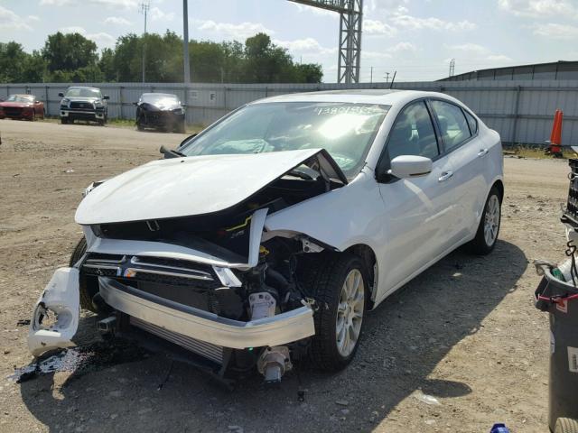 1C3CDFCH8DD319025 - 2013 DODGE DART LIMIT WHITE photo 2