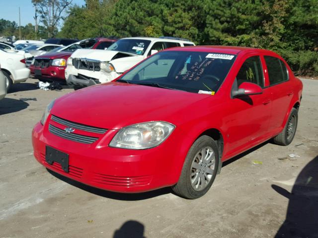 1G1AT58H297160705 - 2009 CHEVROLET COBALT LT RED photo 2