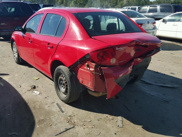 1G1AT58H297160705 - 2009 CHEVROLET COBALT LT RED photo 3