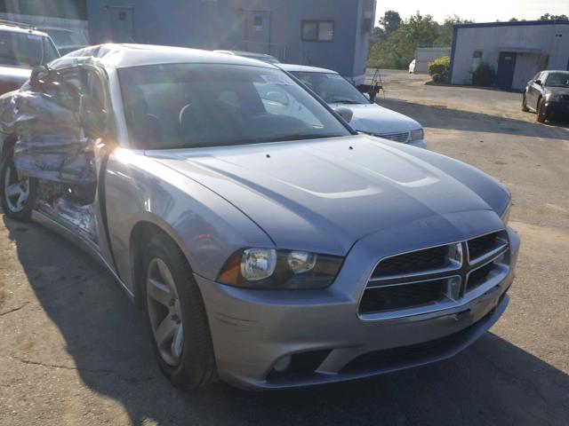 2C3CDXAT1EH348657 - 2014 DODGE CHARGER PO GRAY photo 1