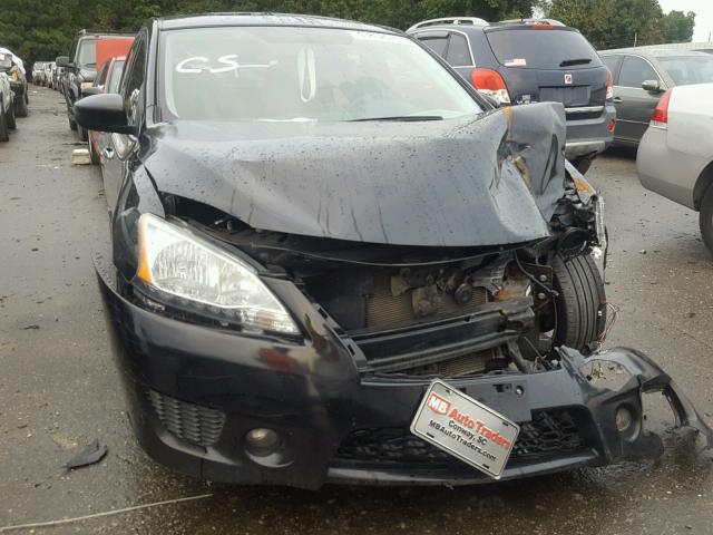 3N1AB7AP7EL644983 - 2014 NISSAN SENTRA S BLACK photo 9