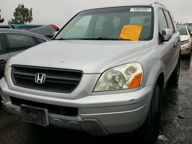 2HKYF18483H562380 - 2003 HONDA PILOT EX SILVER photo 2