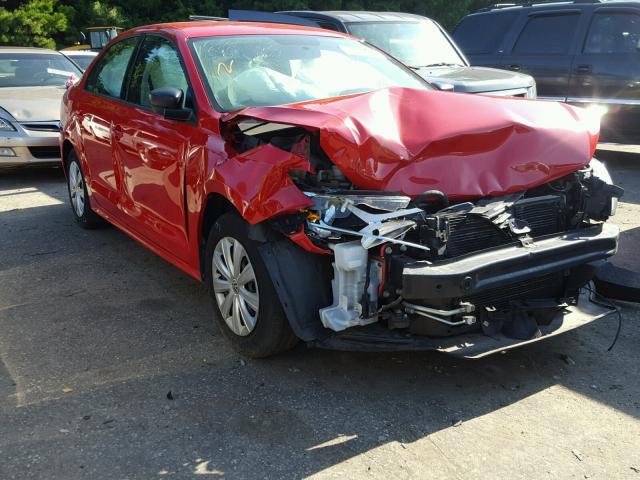 3VW2K7AJ4EM226174 - 2014 VOLKSWAGEN JETTA BASE RED photo 1