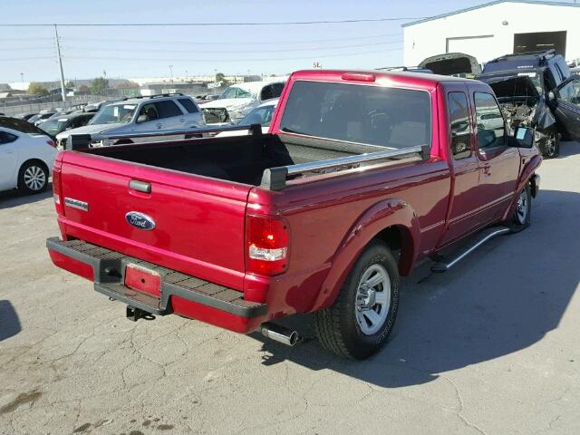 1FTYR44E87PA41645 - 2007 FORD RANGER MAROON photo 4