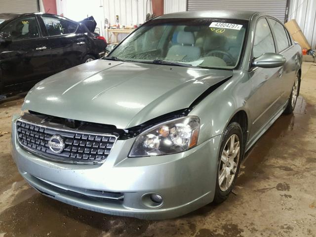 1N4AL11D35C242053 - 2005 NISSAN ALTIMA GREEN photo 2