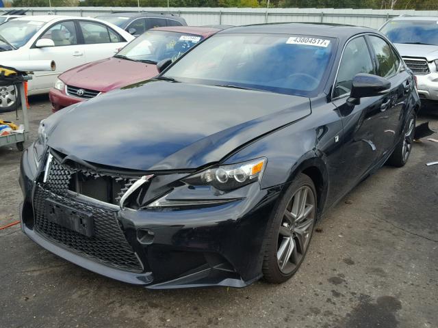 JTHCE1D20E5005157 - 2014 LEXUS IS 350 BLACK photo 2