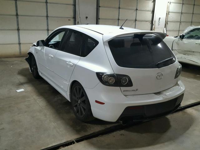 JM1BK34L081113901 - 2008 MAZDA SPEED 3 WHITE photo 3