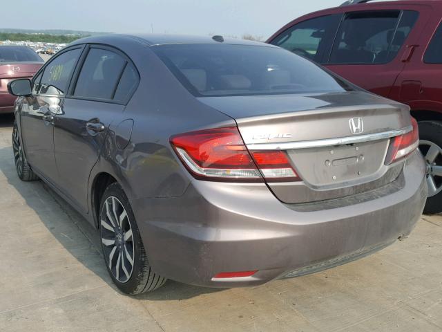 19XFB2F97EE055937 - 2014 HONDA CIVIC EXL 棕色 照片 3