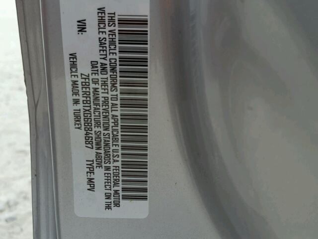 ZFBERFBTXG6B84687 - 2016 RAM PROMASTER 银色 照片 10