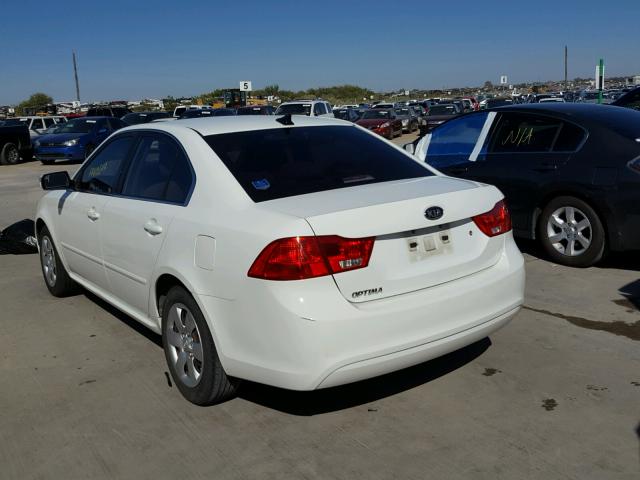 KNAGG4A82A5390767 - 2010 KIA OPTIMA WHITE photo 3