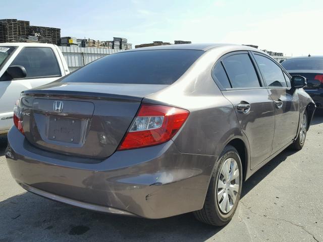 2HGFB2F53CH552421 - 2012 HONDA CIVIC LX BROWN photo 4