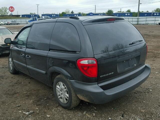 1D4GP25R37B186566 - 2007 DODGE CARAVAN SE BLACK photo 3