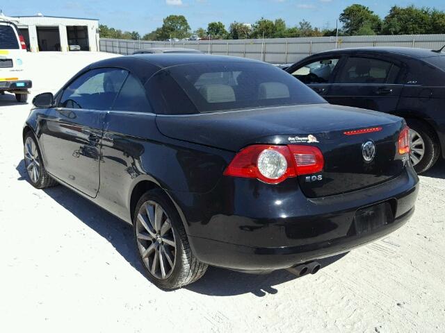 WVWDB71F67V028888 - 2007 VOLKSWAGEN EOS 3.2L S BLACK photo 3