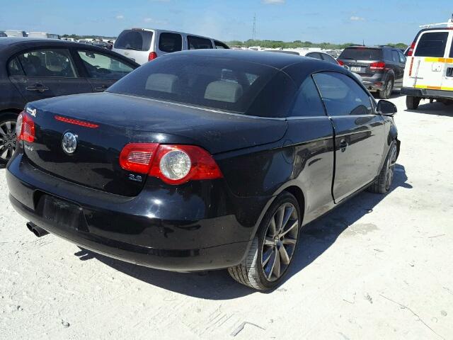 WVWDB71F67V028888 - 2007 VOLKSWAGEN EOS 3.2L S BLACK photo 4