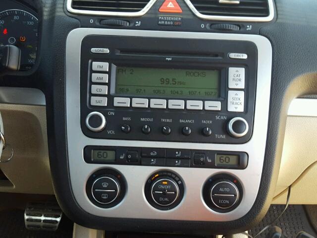 WVWDB71F67V028888 - 2007 VOLKSWAGEN EOS 3.2L S Սև լուսանկար 9