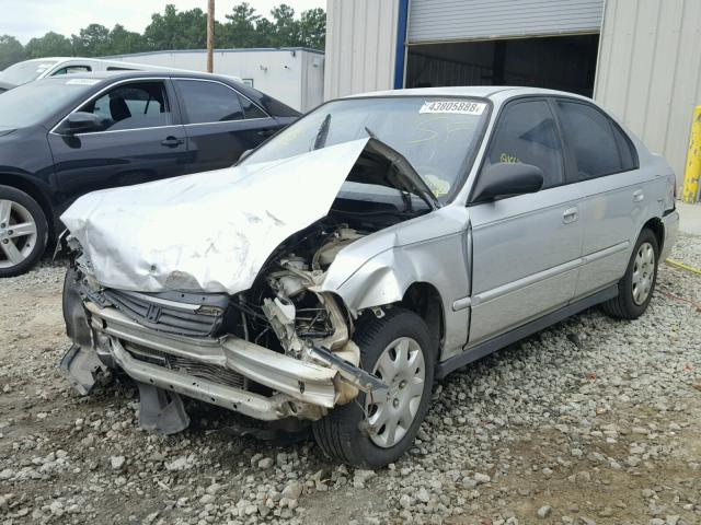 2HGEJ6611XH544987 - 1999 HONDA CIVIC BASE SILVER photo 2